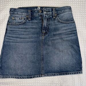 7 For All Mankind Jean Mini Skirt